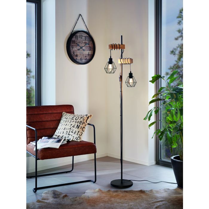 Φωτιστικό Δαπέδου Vintage Industrial Eglo Townshend 5 43137 Μαύρο - second view